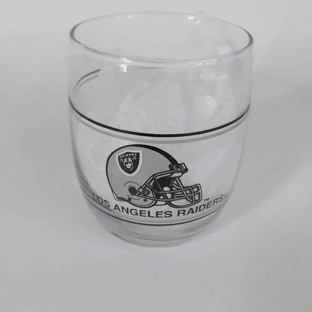 Vintage NFL Los Angeles Raiders Tumbler Whiskey Rocks Glass
